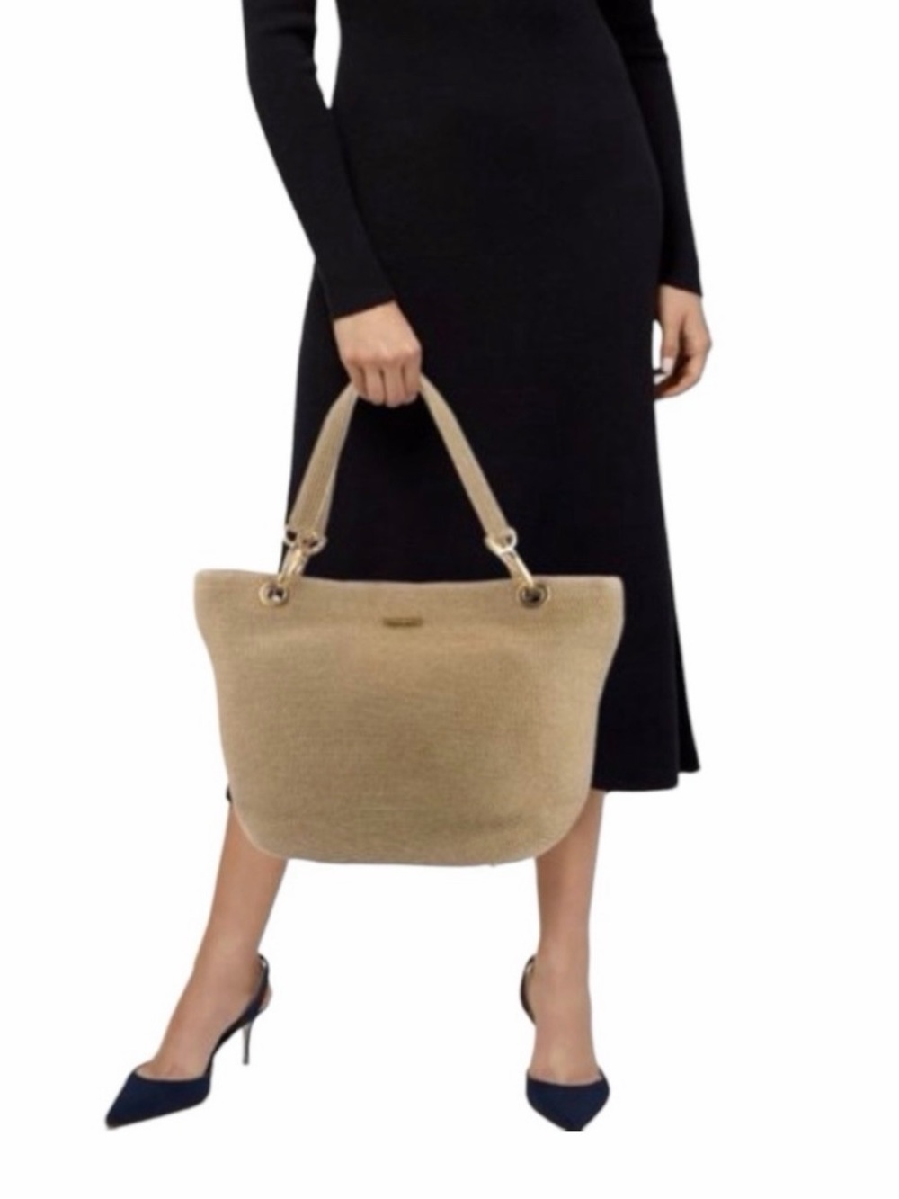 ERIC JAVITS Women's Neutral Raffia Tote Bag Beige One Size